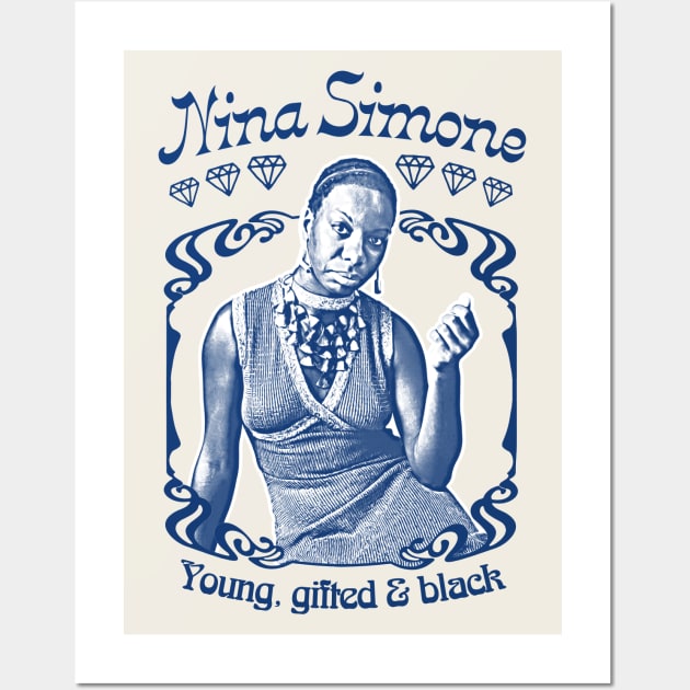 Nina Simone // Young, Gifted & Black Wall Art by DankFutura